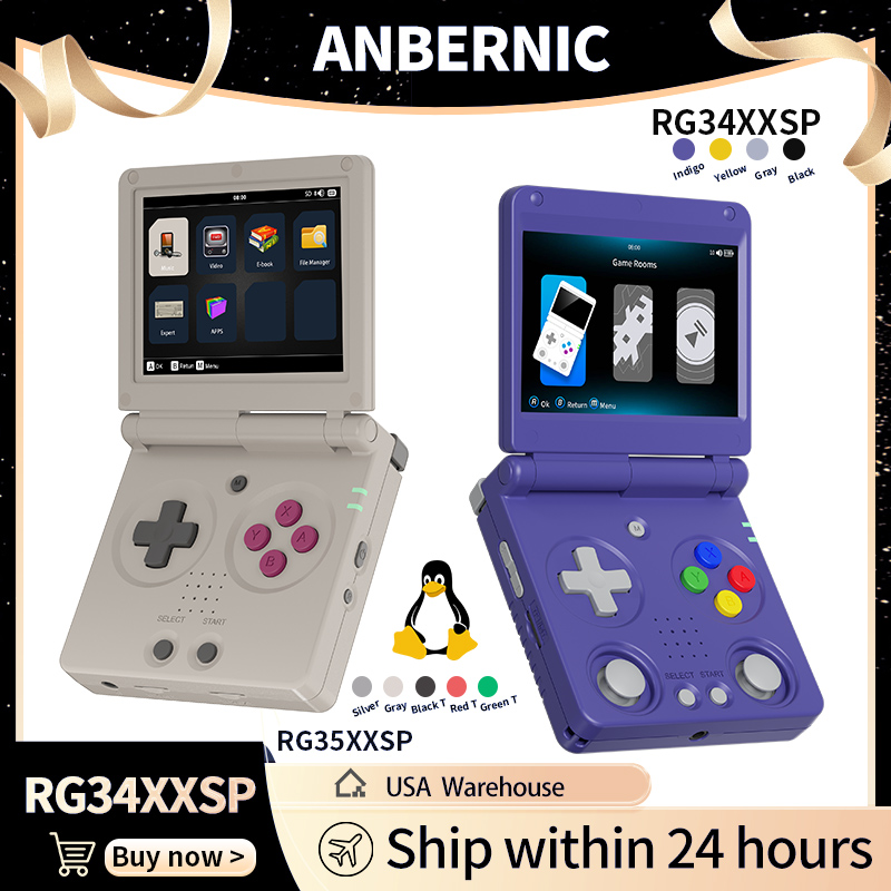 Anbernic RG34XXSP RG35XXSP Fli - Gaming Console Linux review and price
