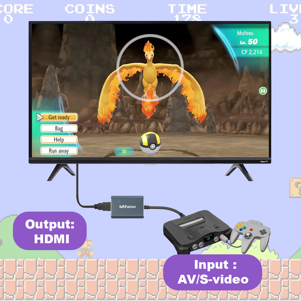 Bitfunx 720P Svideo / AV To HD - Gaming Console Mini review and price
