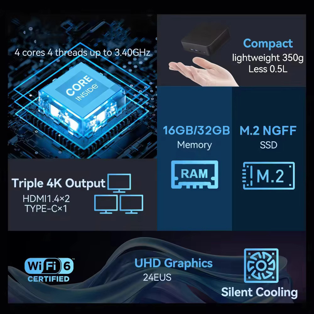 2026 Intel N150 Mini PC Protab - Gaming Console Mini review and price