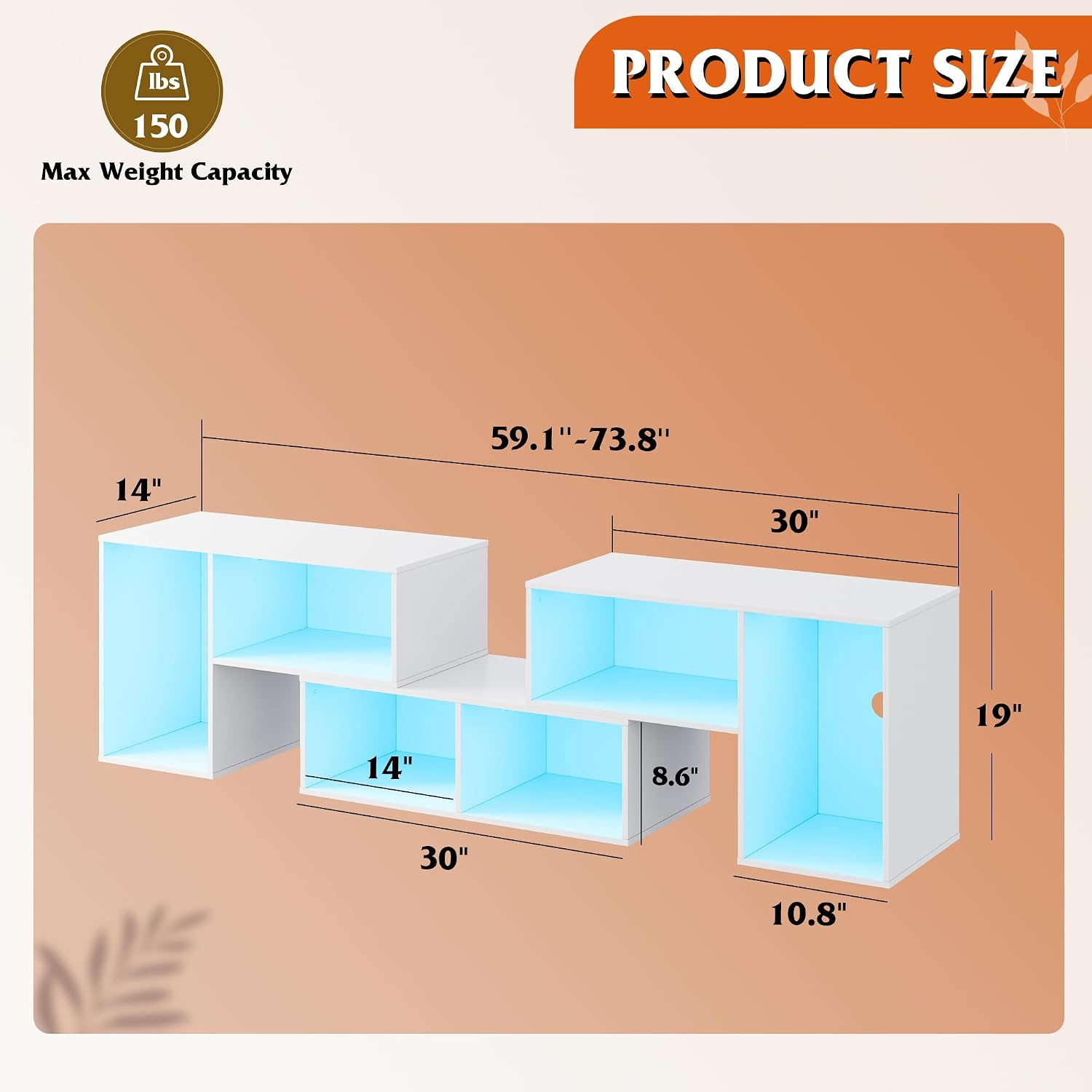 Deformable TV Stand with LED S - Gaming Console Room review and price