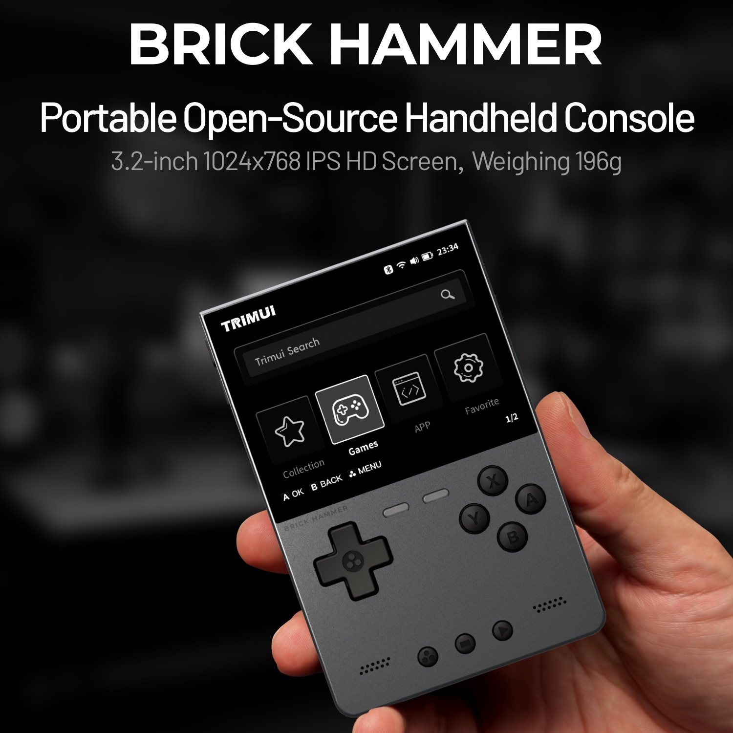 TRIMUI BRICK HAMMER Retro Hand - Gaming Console Linux review and price
