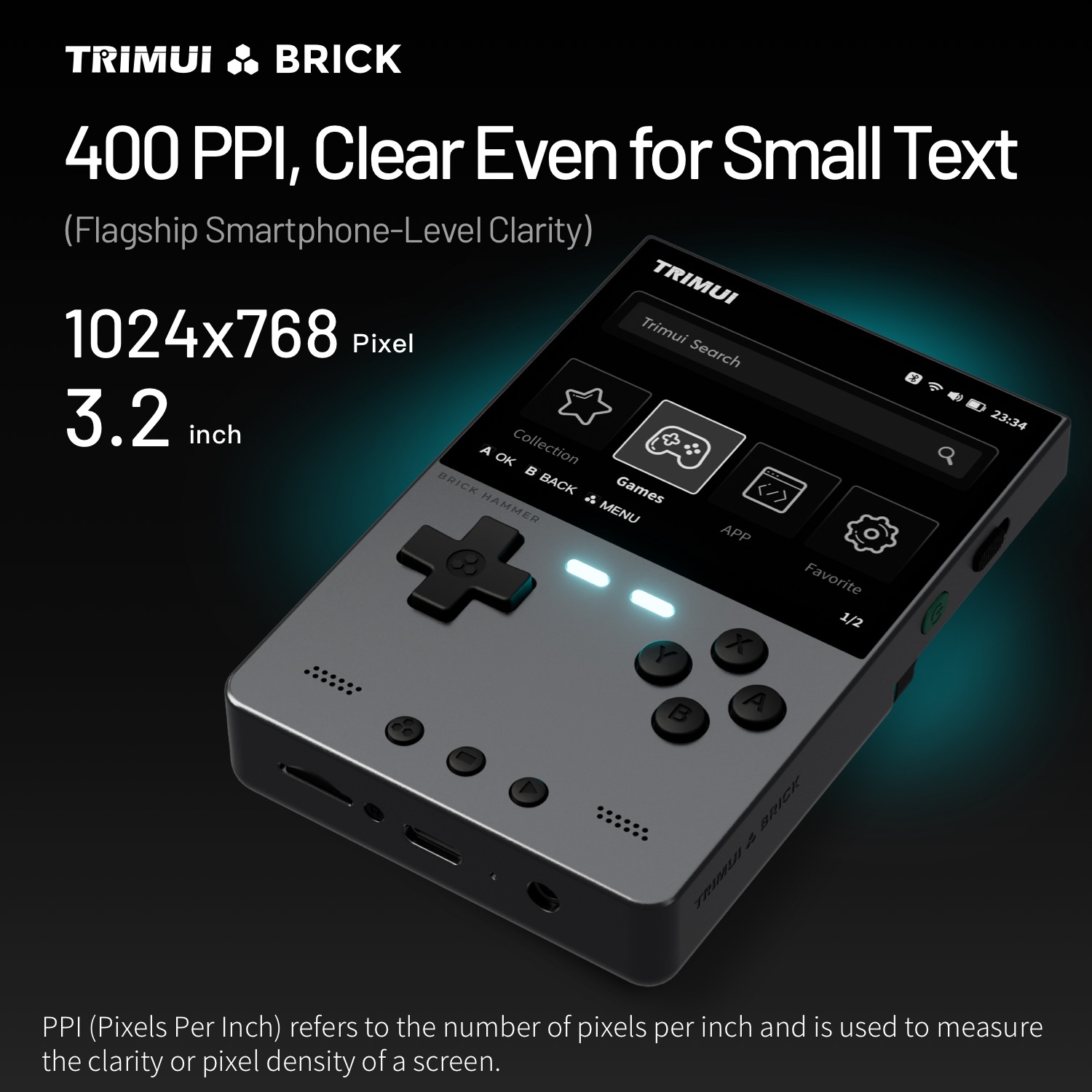 TRIMUI BRICK HAMMER Retro Hand - Gaming Console Linux review and price