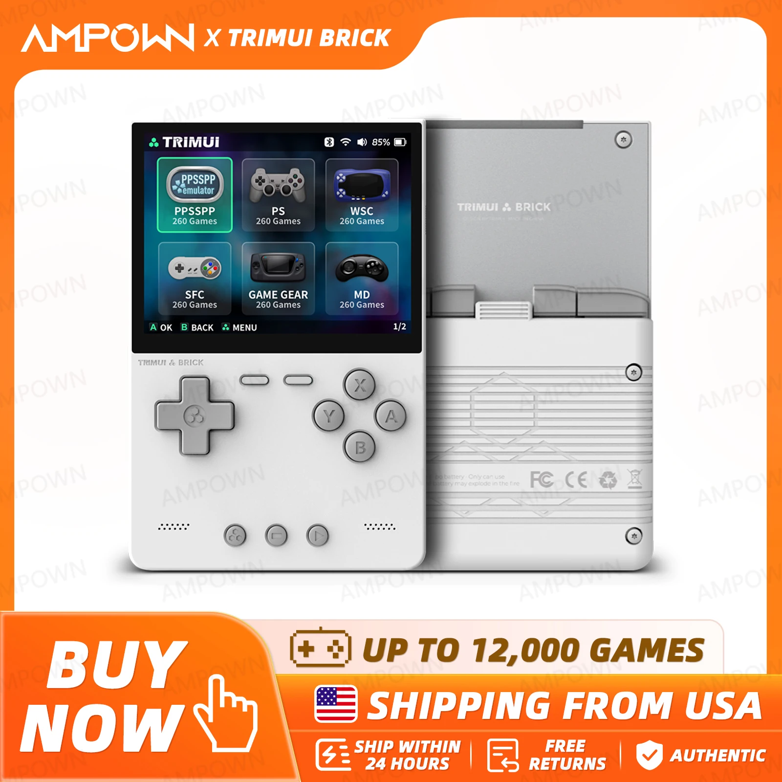 TRIMUI BRICK Handheld Game Con - Gaming Console Linux review and price