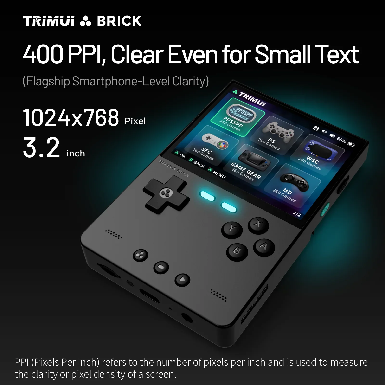 TRIMUI BRICK Handheld Game Con - Gaming Console Linux review and price