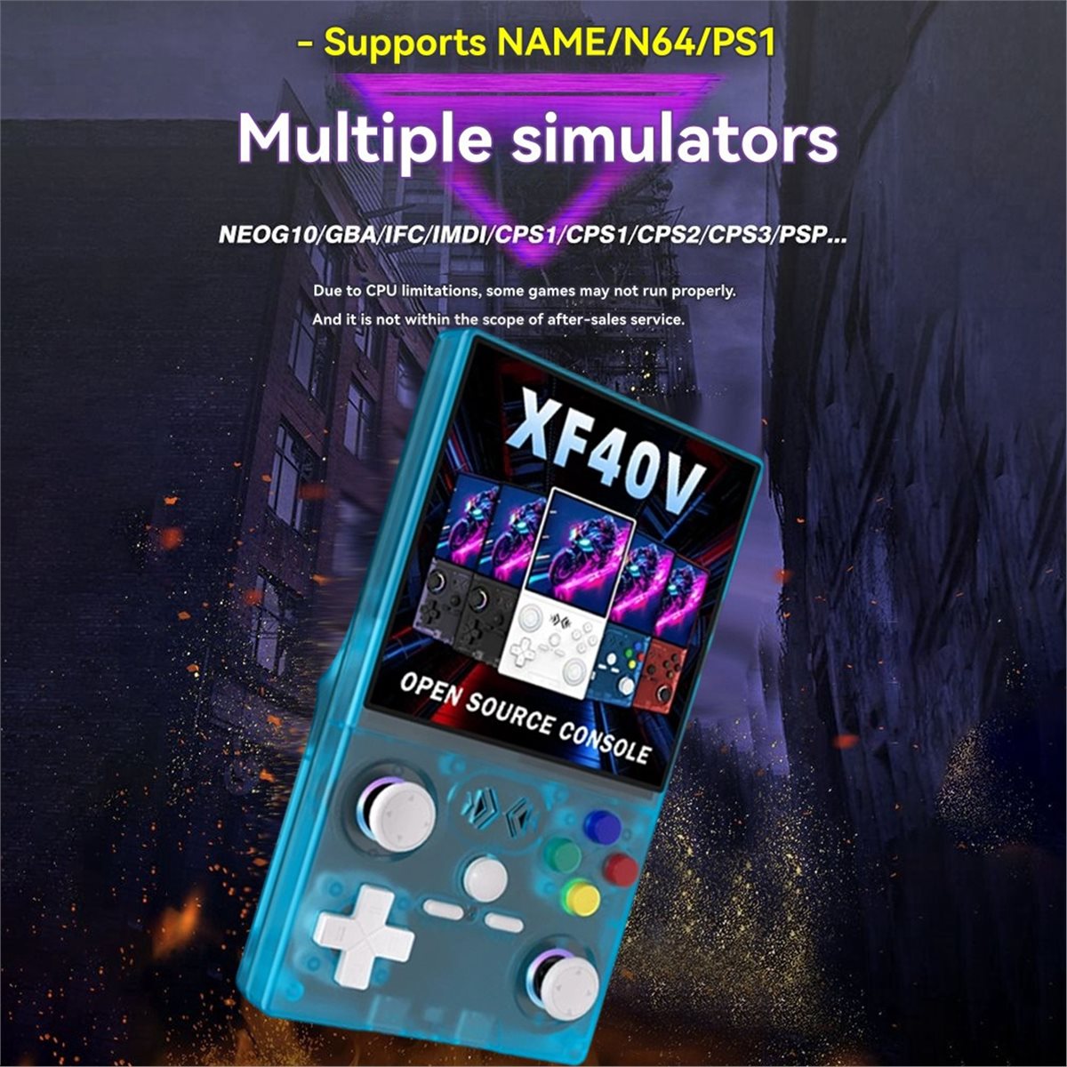 A86G NEW XF40V Retro Handheld  - Gaming Console Linux review and price